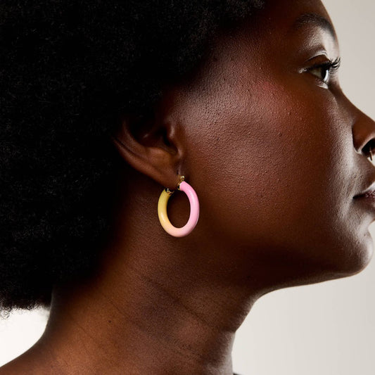 Tropicale Hoop Earring Sunset - Gold Vermeil