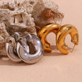 Chunky Gold & Silver Thick Hoop Earrings - Trendy Unisex Statement Earrings - Begum