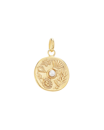 Kirstin Ash 18ct Gold Vermeil Tiny By The Sea Coin Pendant