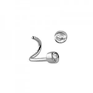 Sterling Silver Cubic Zirconia Nose Stud