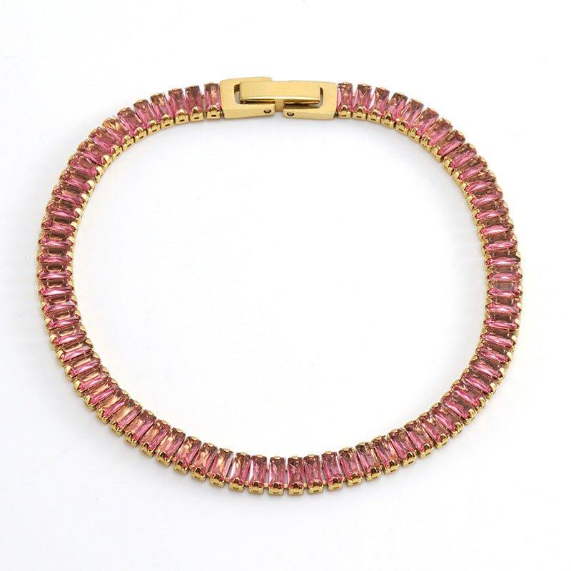 Dazzling Gold-Plated Gemstone Bracelet for Unique Elegance - Begum