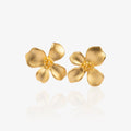 Delicate Gold Flower Stud Earrings | Fine Jewelry Perth - Begum