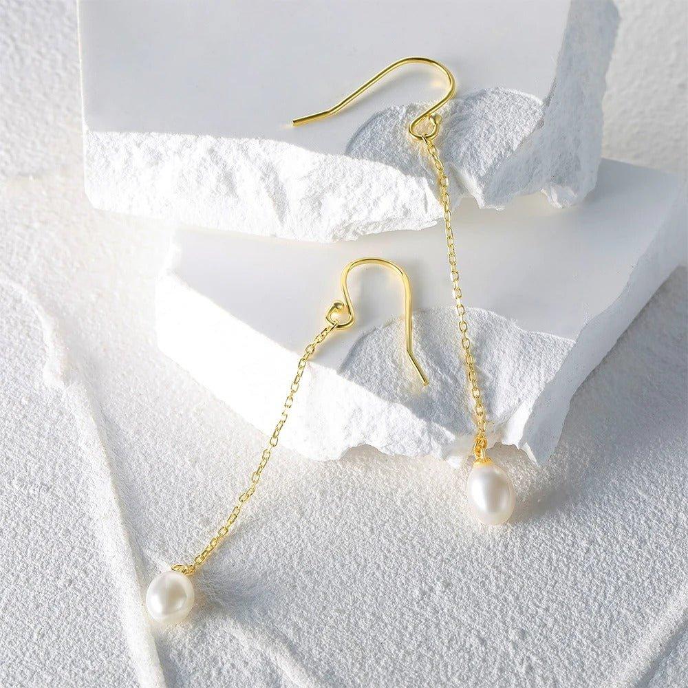 Delicate Pearl Drop Earrings - Begum