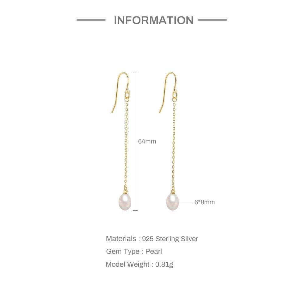 Delicate Pearl Drop Earrings - Begum