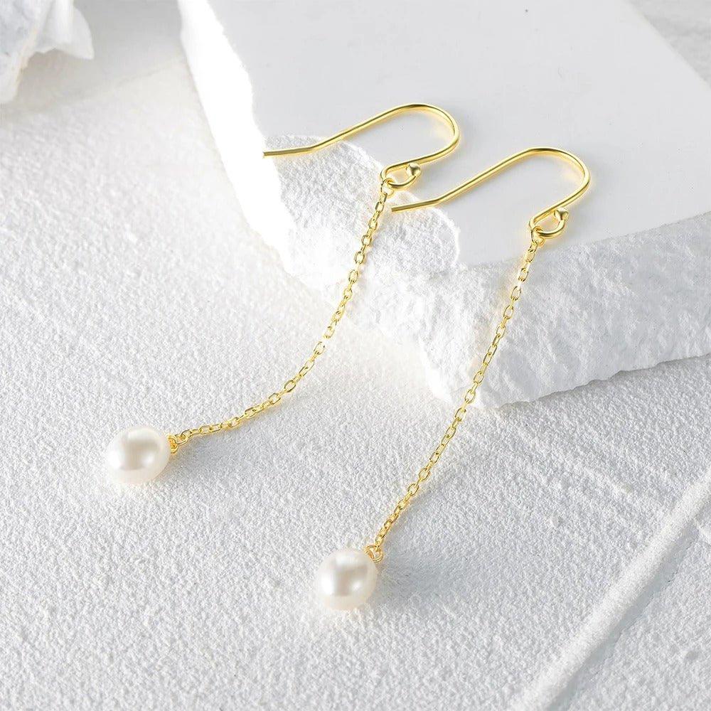 Delicate Pearl Drop Earrings - Begum