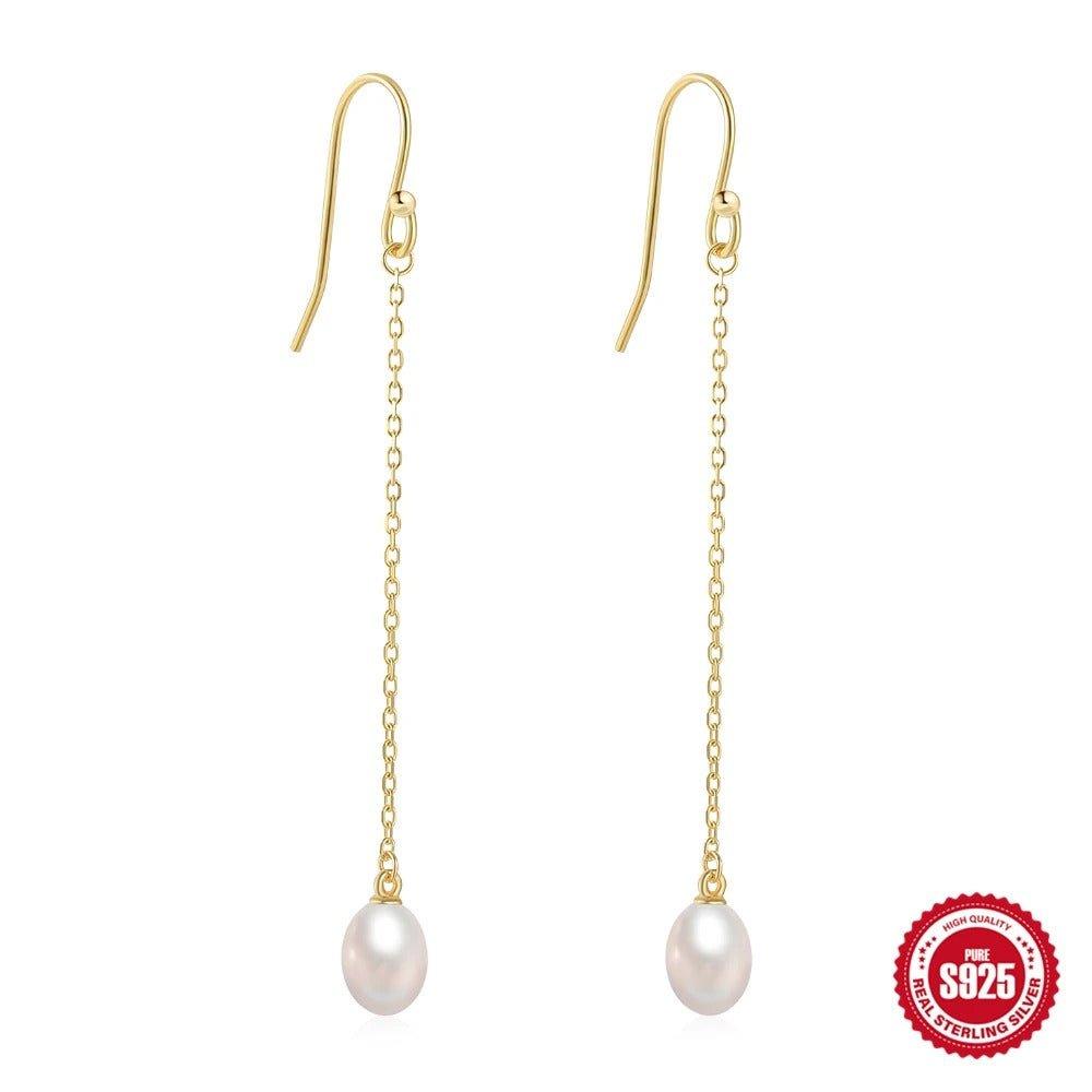 Delicate Pearl Drop Earrings - Begum