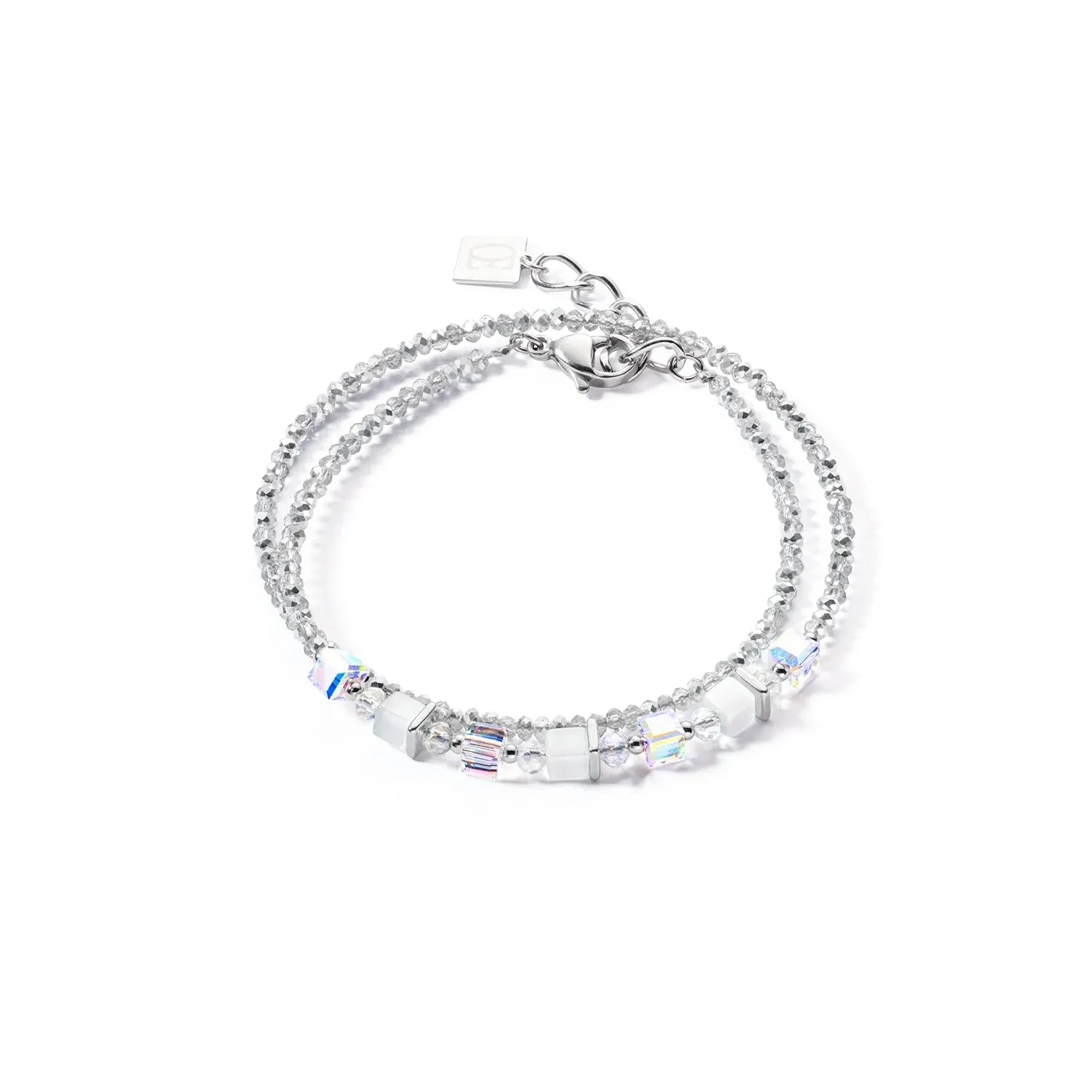 Joyful Colours Wrap Bracelet Silver White