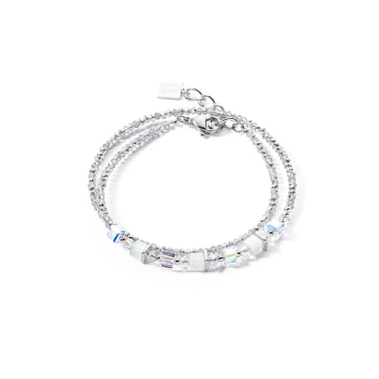 Joyful Colours Wrap Bracelet Silver White