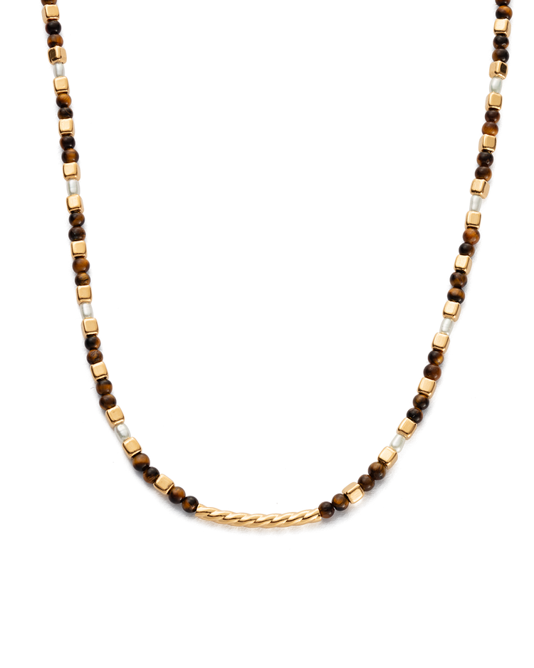 SOLEIL TIGERS EYE NECKLACE