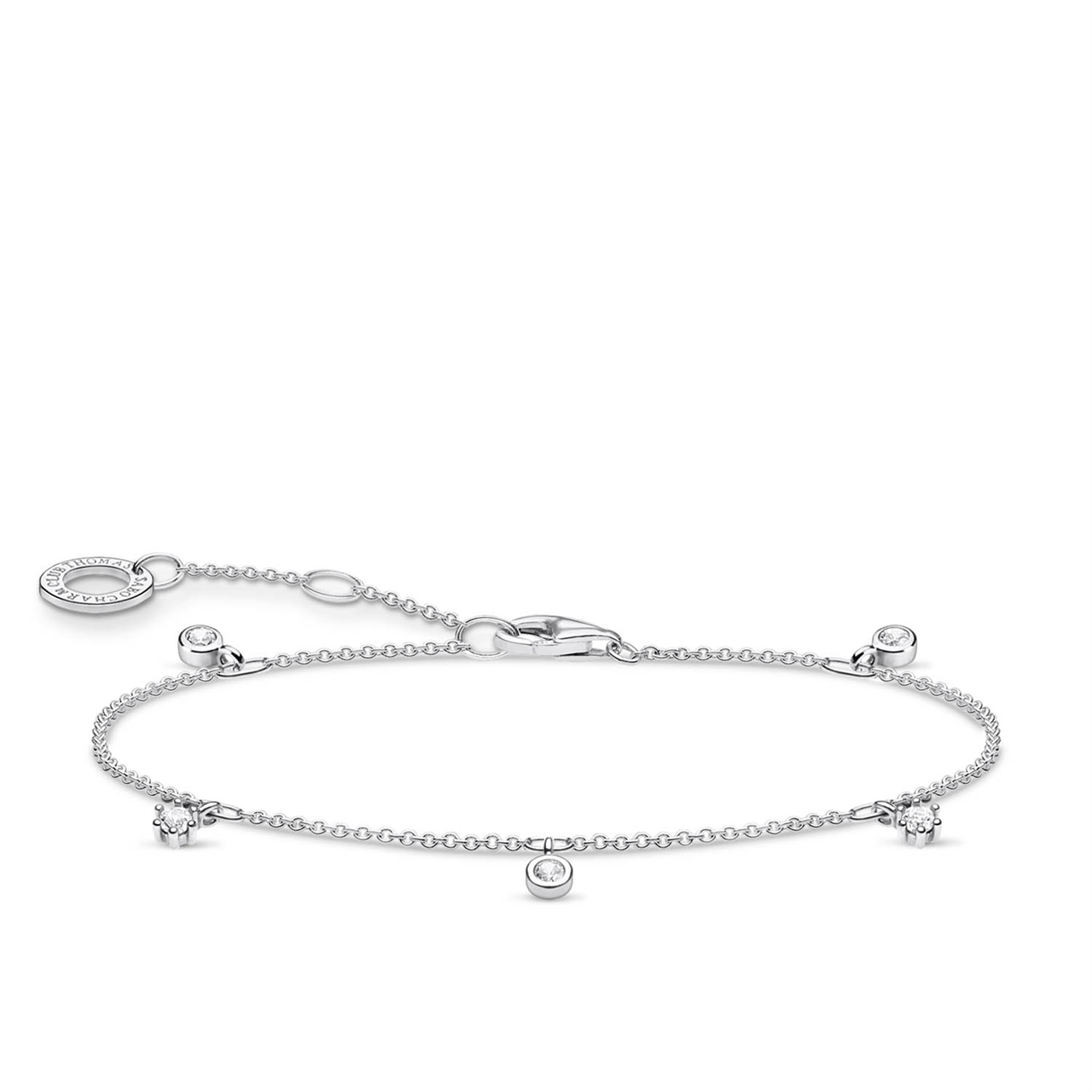Thomas Sabo Charming White Stones Silver Bracelet 16-19cm