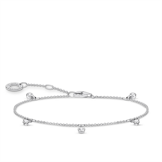 Thomas Sabo Charming White Stones Silver Bracelet 16-19cm