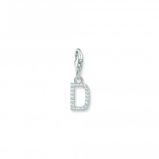 Thomas Sabo Charmista White Zirconia Letter D Charm Pendant