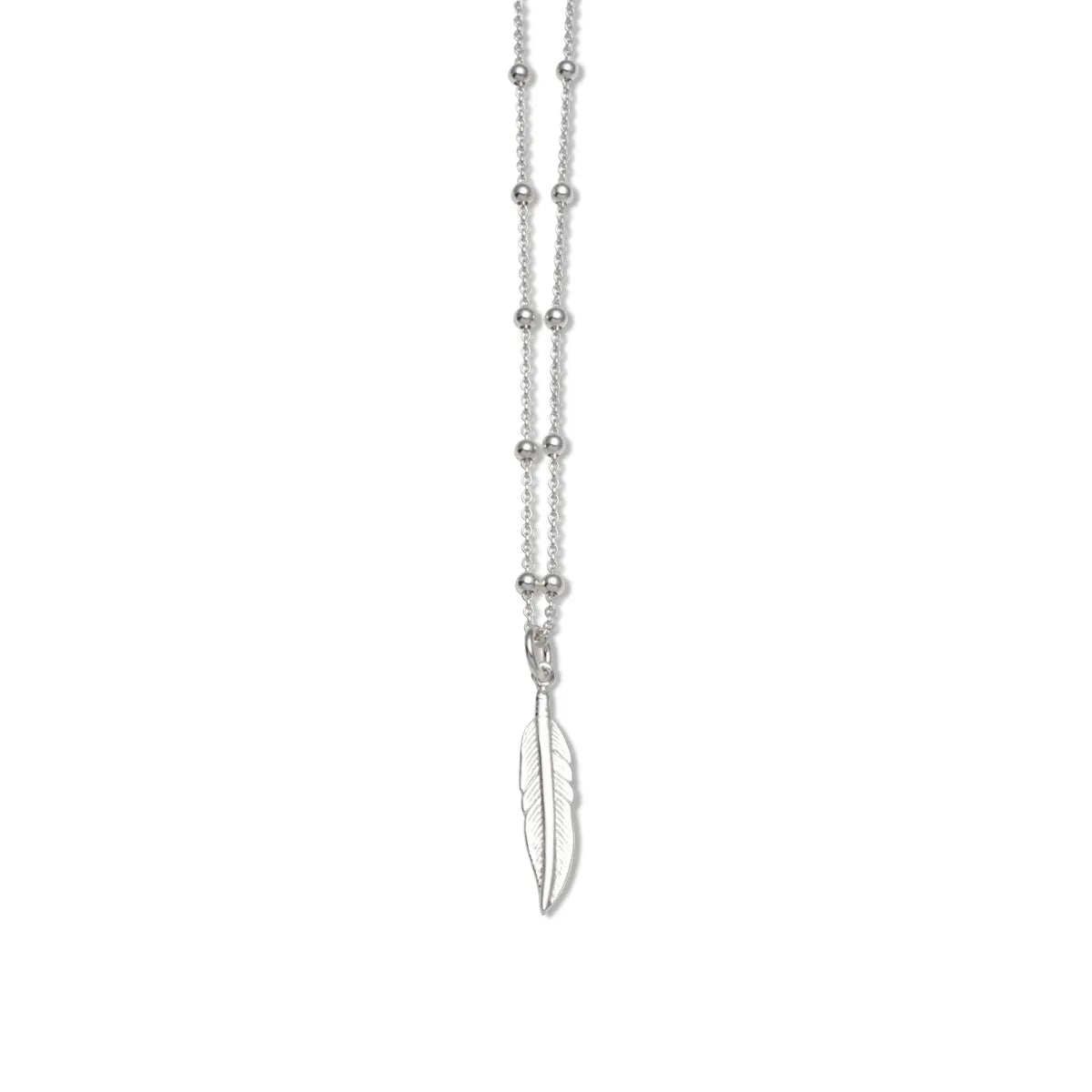 Rosario Necklace With Feather