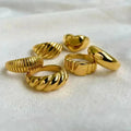 Twisted Gold Band Ring - Begum