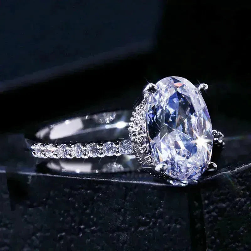 Moissanite Hidden Halo Ring - Begum
