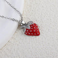 Cute Strawberry Pendant Necklace – Romantic Jewellery for Halloween - Begum