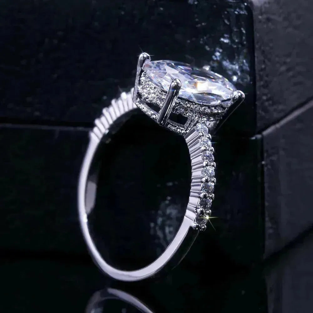 Moissanite Hidden Halo Ring - Begum