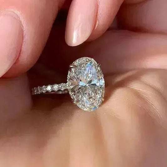 Moissanite Hidden Halo Ring - Begum