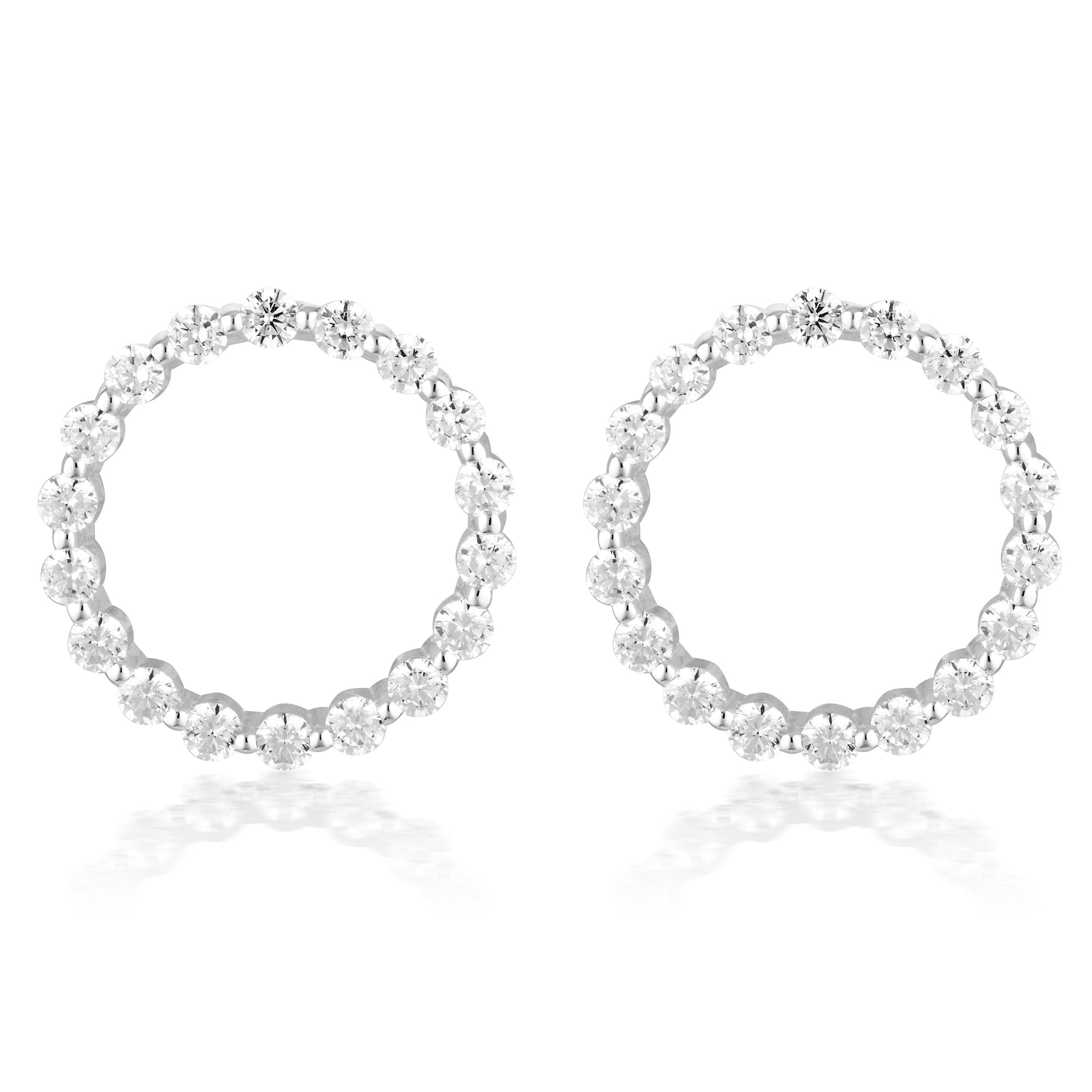 LARGE CIRCLE OF LIFE EARRING - SILVER