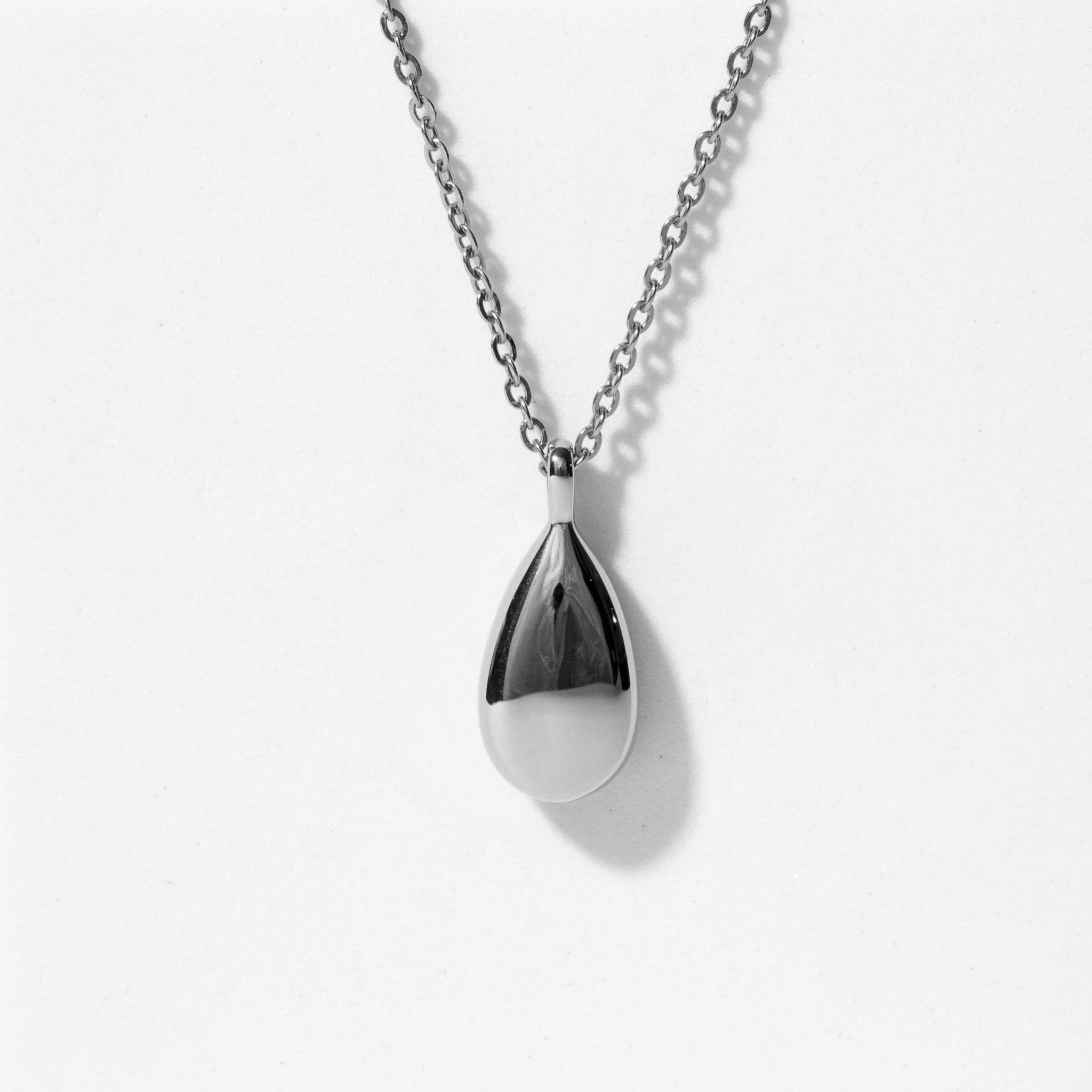 Moon Drop Pendant - Silver
