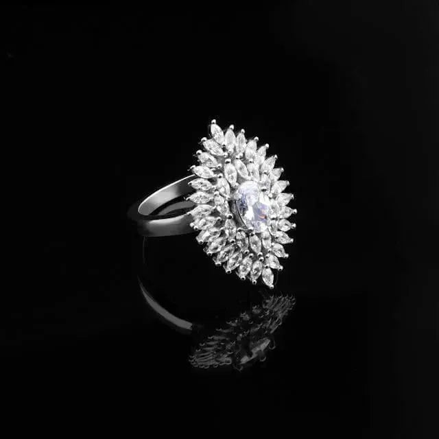 Silver Diamond Ring - Begum